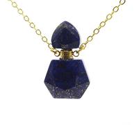HUFFA Ciondolo a Forma di Bottiglia di Profumo in Cristallo - Accessori Fai da Te for la creazione di Gioielli e Artigianato Creativo(Lapis Lazuli)