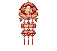 HUFFA Ciondolo del Dio della Ricchezza for Il Capodanno 2026 - Decorazione da Appendere for Il Soggiorno, benedizioni della prosperità dell'anno del Cavallo(Color6)