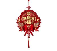 HUFFA Ciondolo della Fortuna dell'anno del Cavallo 2026 - Ornamento da Appendere alla Porta con Nodo Cinese for la Decorazione del Festival di Primavera(Color10)