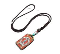 HUFFA Ciondolo Esotico in Ebano Thangka Nepalese - Carta retrò del Dio della ricchezza for Uno Stile Unico(BuddhaDiamondpestle)