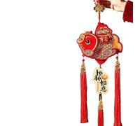 HUFFA Ciondolo Portafortuna for L'Anno del Cavallo 2026 - Decorazione di Capodanno for la Festa di Primavera con Il Carattere Fu(Color5)