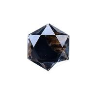 HUFFA Ciondolo Stella a Sei Punte in Pietra Grezza di Ametista Bianca e Rosa Naturale - Gioielli in Cristallo Esagonale(White Crystal)