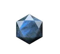 HUFFA Ciondolo Stella a Sei Punte in Pietra Grezza di Ametista Bianca e Rosa Naturale - Gioielli in Cristallo Esagonale(Labradorite)