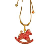 HUFFA Collana a Farfalla bifacciale in Finto Broccato da Donna - Elegante Pendente a Catena for Maglione e Accessori Cheongsam(Color29)