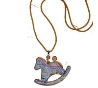 HUFFA Collana a Farfalla bifacciale in Finto Broccato da Donna - Elegante Pendente a Catena for Maglione e Accessori Cheongsam(Color23)