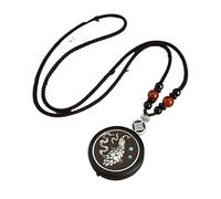 HUFFA Collana con Ciondolo a Catena Lunga in Thangka di Ebano Fatto a Mano - Accessori di gioielleria Nepalese Vintage(Buddhamother)