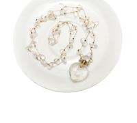 HUFFA Collana con Ciondolo a Forma di Bottiglia di Profumo con Pietre preziose Naturali - Accessori Fai da Te for aromaterapia e Oli Essenziali(B)