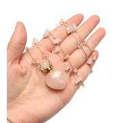 HUFFA Collana con Ciondolo a Forma di Bottiglia di Profumo con Pietre preziose Naturali - Accessori Fai da Te for Uno Stile Unico(A)