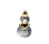 HUFFA Collana con Ciondolo a Forma di Zucca in Fluorite Naturale con Bottiglia di Profumo - Diffusore di Oli Essenziali for aromaterapia(Whitecrystalglod)
