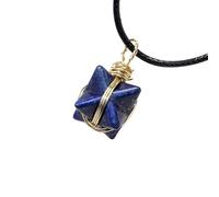HUFFA Collana con Ciondolo a Stella a Sei Punte Merkaba in Cristallo Naturale | Gioielli con Pietre preziose Intrecciate a Mano for la guarigione Spirituale(LapisLapis)