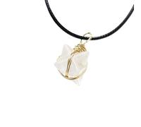 HUFFA Collana con Ciondolo a Stella a Sei Punte Merkaba in Cristallo Naturale | Gioielli con Pietre preziose Intrecciate a Mano for la guarigione Spirituale(WhiteCrystal)