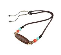 HUFFA Collana con Ciondolo di Perle in Stile Etnico retrò - Gioiello Vintage con Catena in Agata for Donna(Oldnine)