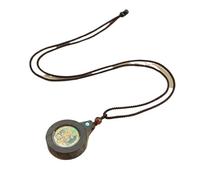 HUFFA Collana con Ciondolo Etnico Rotondo Thangka - Gioielli in Stile Tibetano for la connessione Spirituale(Manjushribodhisattva1)