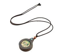 HUFFA Collana con Ciondolo Etnico Rotondo Thangka - Gioielli in Stile Tibetano for la connessione Spirituale(Samantabhadrabodhisattva)