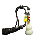 HUFFA Collana con Ciondolo in Giada Naturale con Forma di Zucca apribile e Bottiglia di Profumo for Oli Essenziali for Gli Amanti dell'aromaterapia(SheCuigourdcarhanging)