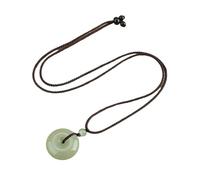 HUFFA Collana con Ciondolo Verde Vintage for Donna - Lunga Catena di Lana con Fibbia di Sicurezza(LightGreen)