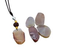 HUFFA Collana con Cordino in Agata in Stile Etnico - Gioielli Unisex for Accessori di Abbigliamento alla Moda(Agateropewithshape)