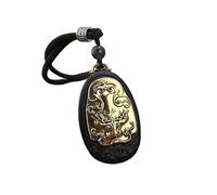 HUFFA Collana Lunga con Ciondolo in Ebano in Stile Etnico - Gioiello retrò con Catena for Maglione da Donna(Antiquebeast)