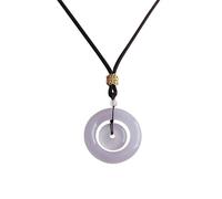HUFFA Collana Lunga con Fibbia di Sicurezza in Agata e calcedonio - Elegante Decorazione a Catena in Giada con Fibbia della Mamma