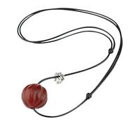 HUFFA Collana Lunga Regolabile in Agata Rossa Satinata | Gioielli con Pietre preziose in Stile retrò for Donna