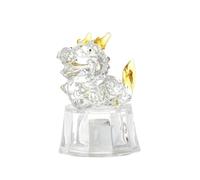 HUFFA Crystal Crafts Mini Ornamento in Vetro a Forma di Drago - Figurina di Animale dello Zodiaco for la Decorazione della casa(Goldenyellow)