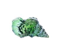 HUFFA Crystal Crafts Small Conch Marine Animal Pen Holder - Elegant Desktop Office Decor for Living Room & Entrance(Grassgreen)