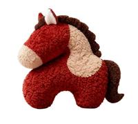 HUFFA Cuscino in Peluche dell'anno del Cavallo - Bambola Decorativa dalla Forma Speciale for Divano e Soggiorno - Perfetta for Il Festival di Primavera e Le celebrazioni di Capodanno