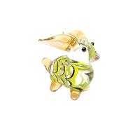 HUFFA Decorazione Animale in Miniatura in Vetro, Statuetta di Coniglio, Artigianato, Grazioso Ornamento da scrivania for la casa, Decorazione Bonsai(TZ-B2831)