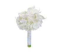 HUFFA Elegante bouquet da sposa artificiale con giglio di calla - Proposta di matrimonio bianco for le spose(Whitecallalily+hydrangea[6118])