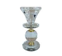 HUFFA Elegante portacandele in Cristallo di Grandi Dimensioni for Matrimoni in Interni e Decorazioni for la casa | Portacandele in Vetro for Banchetti e Occasioni Speciali(A3height12cm)