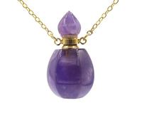 HUFFA Flacone di Profumo di Cristallo a Forma di Zucca - Eleganti Accessori Fai da Te for l'arredamento della casa e Come Regalo(Amethyst Gold)