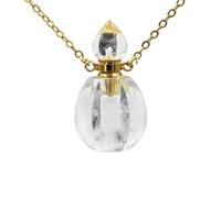 HUFFA Flacone di Profumo di Cristallo a Forma di Zucca - Eleganti Accessori Fai da Te for l'arredamento della casa e Come Regalo(White Crystal Gold)