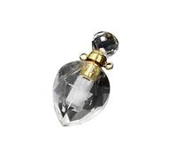 HUFFA Flacone di Profumo in Cristallo a Forma di Cuore Geometrico - Eleganti Accessori Fai da Te for Decorazioni for la casa e Regali(Whitecrystalchain)