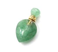 HUFFA Flacone di Profumo in Cristallo a Forma di Cuore Geometrico - Eleganti Accessori Fai da Te for Decorazioni for la casa e Regali(Greenaventurinechain)