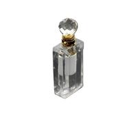 HUFFA Flacone di Profumo in Cristallo Quadrato Geometrico - Eleganti Accessori Fai da Te for l'arredamento della casa(Whitecrystal)