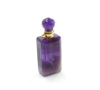HUFFA Flacone di Profumo in Cristallo Quadrato Geometrico - Eleganti Accessori Fai da Te for l'arredamento della casa(Amethyst)