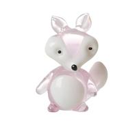 HUFFA Mini Ornamenti di Animali in Smalto colorato - Volpe con Coda Rossa for la Decorazione del Soggiorno e della Camera da Letto(Fox-Pink)