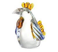 HUFFA Mini Ornamento Zodiacale a Forma di Gallo di Crystal Crafts - Statuina di Animale Smaltata for Decorazioni for la casa e Regali(Blue)