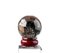 HUFFA Ornamenti con Sfere di Cristallo di tè Naturale - Oggetti Decorativi in Pietra Grezza Lucida for la scrivania di casa e Ufficio(2-2.5cm)