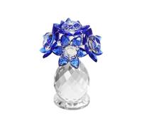 HUFFA Ornamenti da Tavolo a Forma di Sei Fiori in Cristallo Cinese - Regalo Perfetto for la Festa della Mamma e for l'arredamento della casa(Blue)