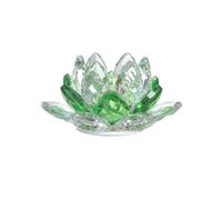 HUFFA Ornamenti di Fiori di Loto in Cristallo colorato - Bellissimi Petali Decorativi for la casa e Il Giardino(IntermediatefruitGreen)