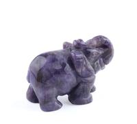 HUFFA Ornamenti di Giada di Elefante - Sculture in Cristallo di Giada Dongling semipreziose for la Decorazione Domestica | [](1.5-inchamethystelephant)