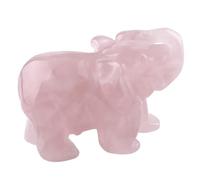 HUFFA Ornamenti di Giada di Elefante - Sculture in Cristallo di Giada Dongling semipreziose for la Decorazione Domestica | [](1.5inchpowderCrystalImage)