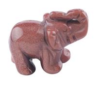 HUFFA Ornamenti di Giada di Elefante - Sculture in Cristallo di Giada Dongling semipreziose for la Decorazione Domestica