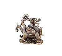 HUFFA Ornamenti di Quattro Bestie mitiche in Rame Puro Drago Verde Tigre Bianca Vermiglio Uccello Tartaruga Nera Decorazione da scrivania | Animali domestici da tè in rame puro realizzati a mano for l'arredamento Feng Shui dell'ufficio del soggiorno(Color1)