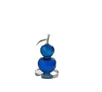 HUFFA Ornamenti di Zucca di Cristallo for l'arredamento del mobiletto del Vino dello Studio del Soggiorno | Elegante arredamento Feng Shui, zucca di cristallo trasparente for l'esposizione sullo scaffale di casa(Blue)