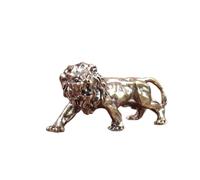 HUFFA Ornamento Artigianale da Tavolo for la casa con Leone in Ottone Massiccio, Compatibile con l'arredamento Feng Shui | Statua di leone in puro ottone lucidato a mano, decorazione da tavolo compatta for buona fortuna e atmosfera Zen