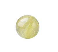 HUFFA Ornamento con Sfera di citrino Giallo Naturale - Pietra Grezza Giallo Limone Lucida for la casa, Il Soggiorno, l'arredamento della scrivania dell'ufficio(3.1-3.3cm)
