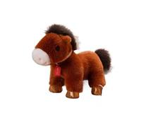 HUFFA Peluche Golden Horse Boy da compagnia - Giocattolo mascotte dell'anno del cavallo for bambini e collezionisti(Brown,9.8 inches)