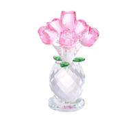 HUFFA Regalo for la casa con Ornamento in Cristallo con Sette Rose
